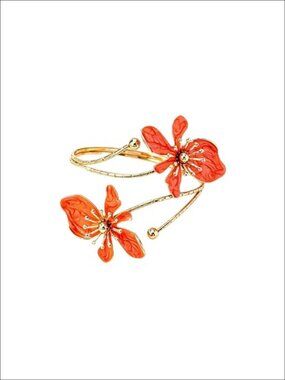 Gold Floral Arm Cuff Bracelet Adjustable Statement Arm Jewelry Gift